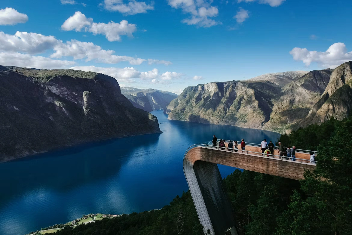 Ferry and coastal public transport route in Norway