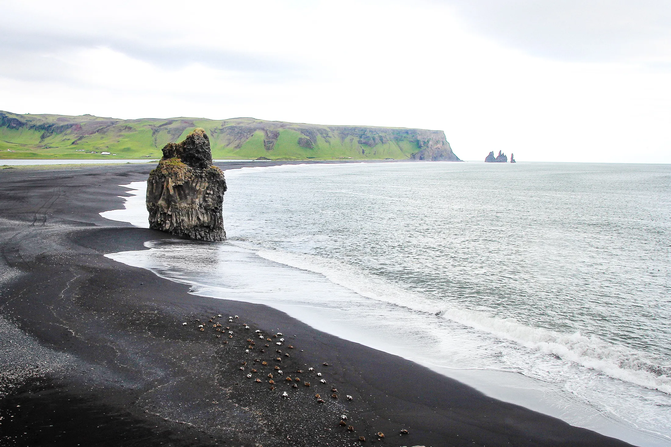 The south coast: waterfalls and black sand