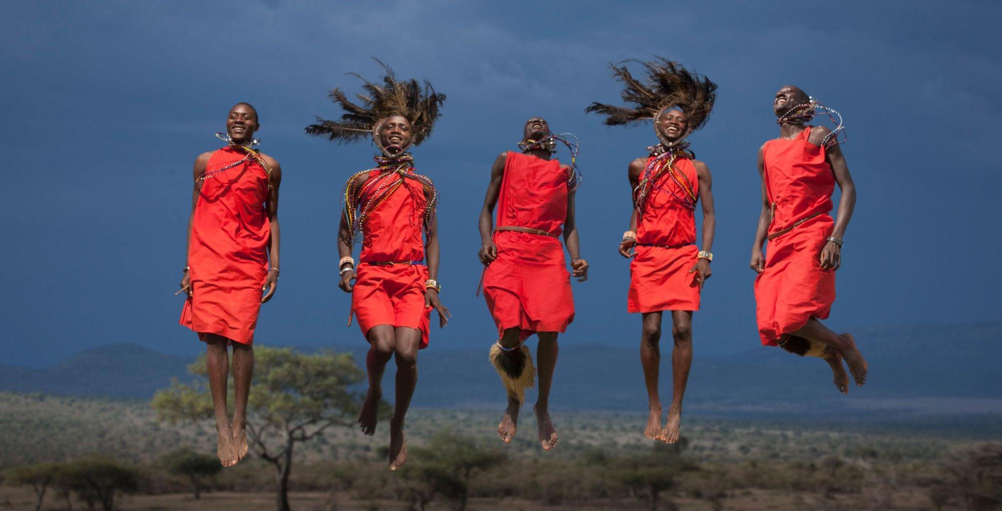 Masai Adumu dance performed by morans in a circle