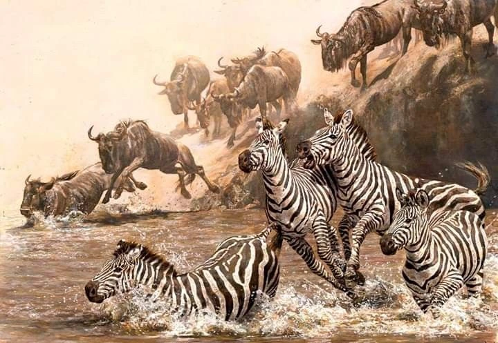 Great Migration river crossing in Masai Mara