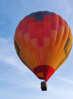 Sunrise balloon flight over the Masai Mara plains