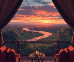 Spacious tented suites with river views