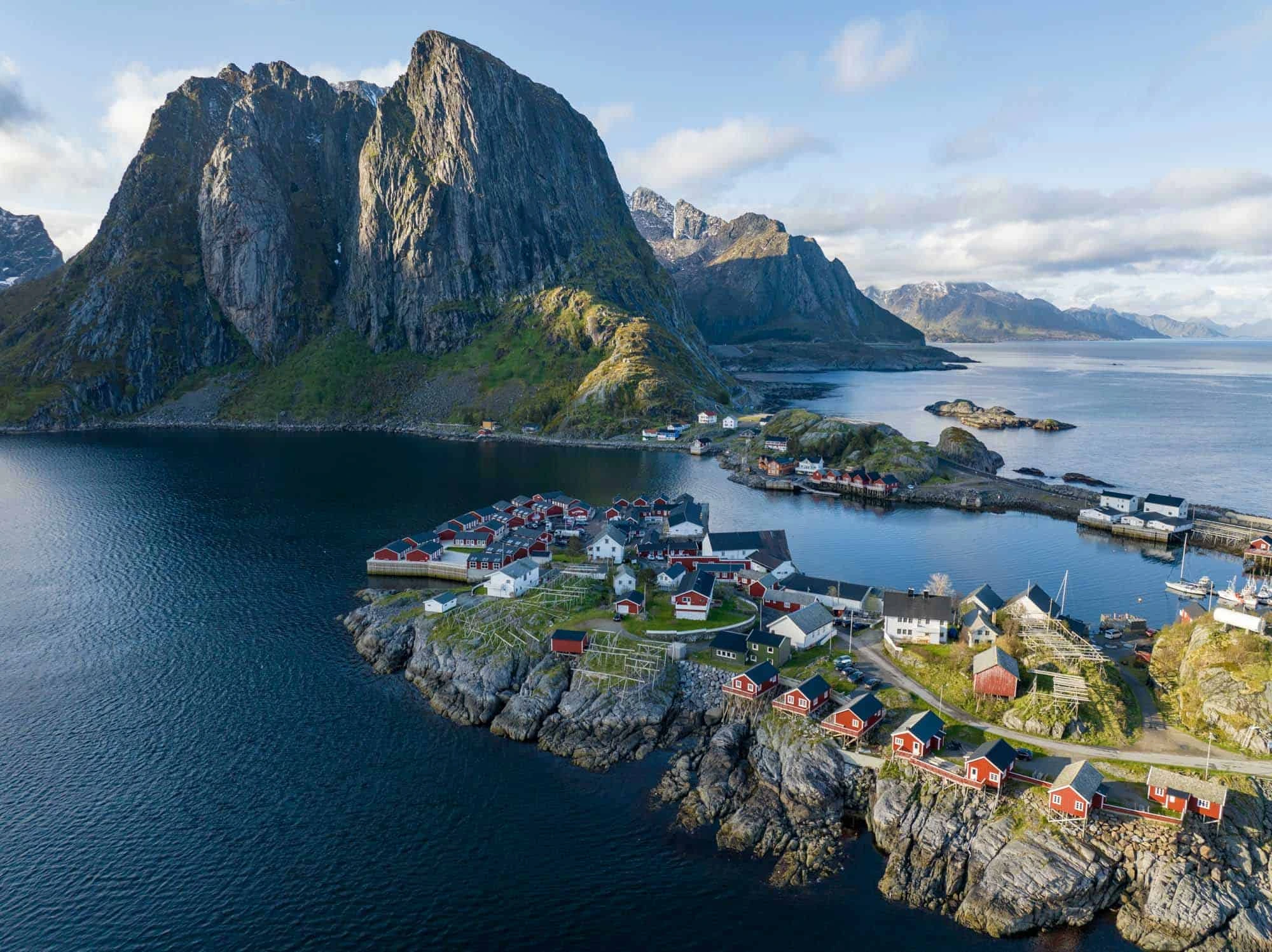 Lofoten Islands mountain peaks fishing villages Norway
